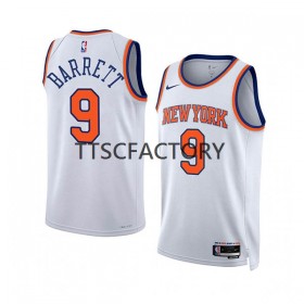 Camiseta Hombre New York Knicks RJ Barrett 9 Nike 2022-23 Association Edition Blanco Swingman